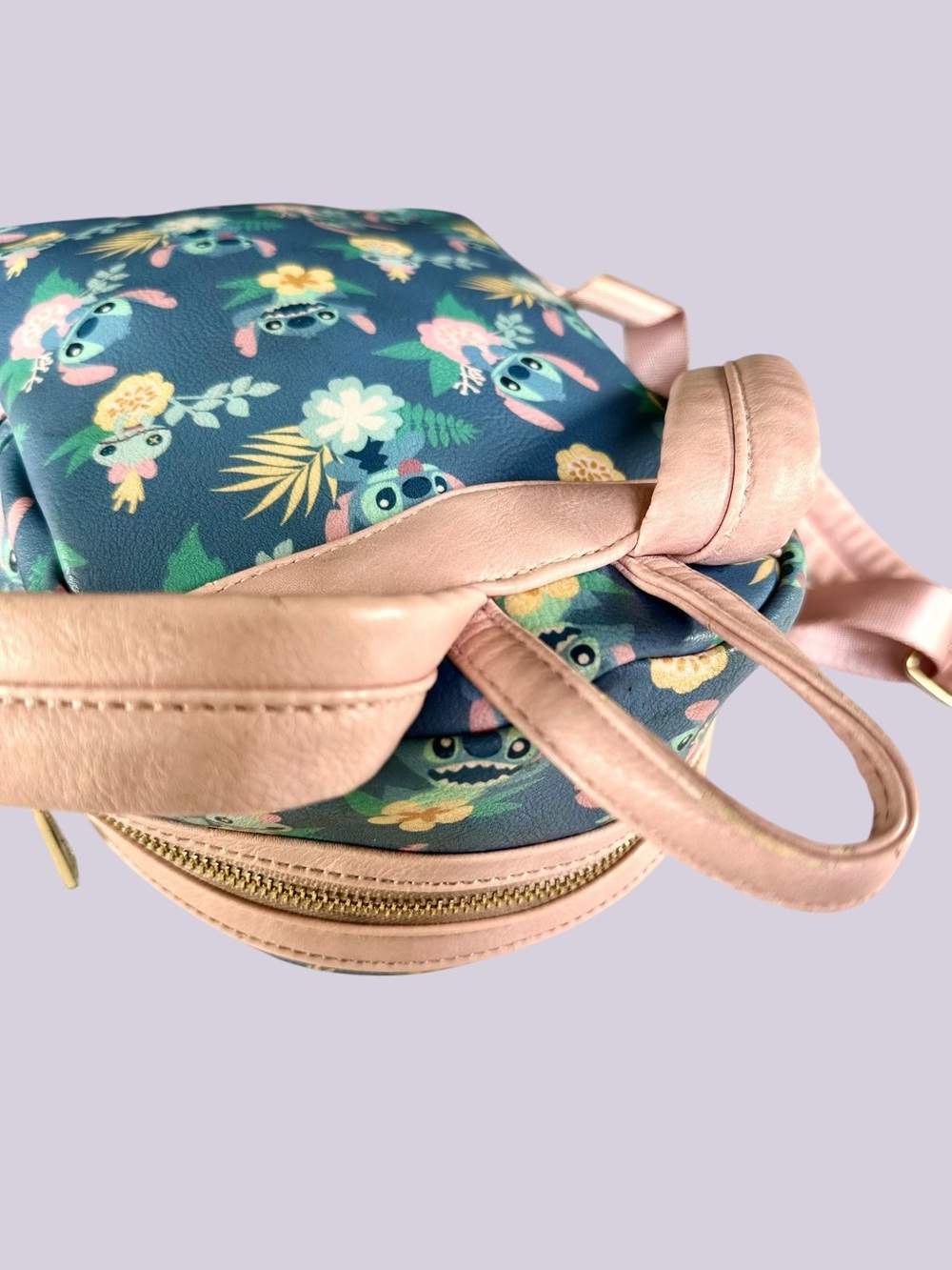 Loungefly Rare Lilo & Stitch Floral Print Mini Backpack-Rare OG HEART Logo - Picture 9 of 16